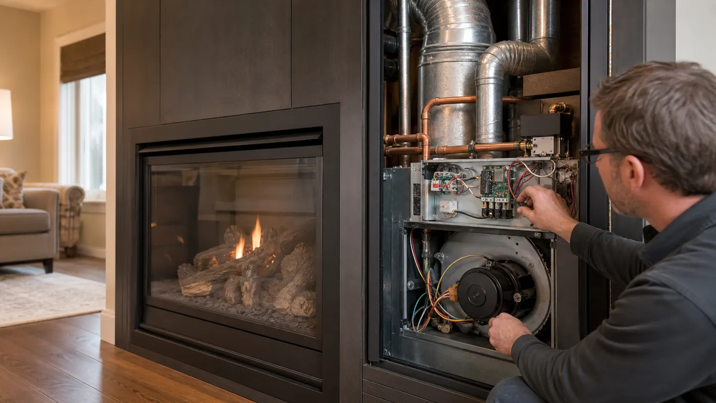 Diagnostic d’un foyer au gaz intégré à un système de ventilation