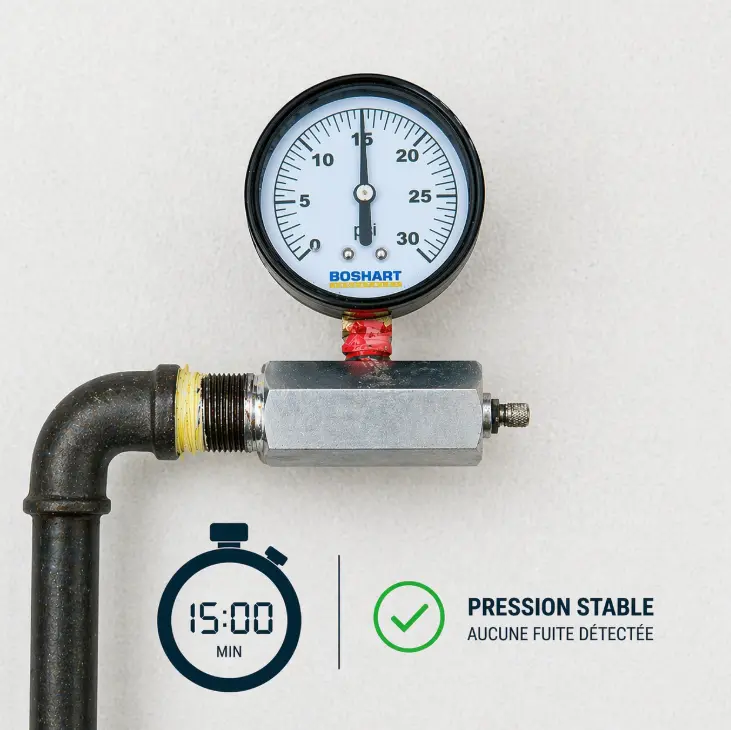 Test d’étanchéité gaz